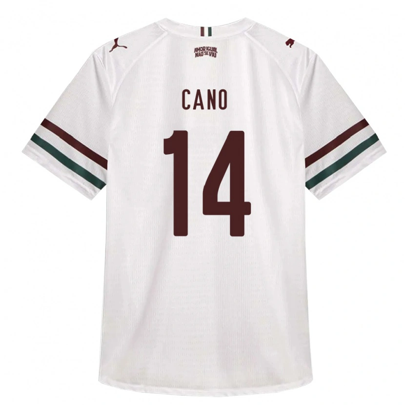 Danxen Kinderen Germán Cano #14 Wit Groen Bordeaux Rood Uitshirt Uittenue 2026/27 T-Shirt