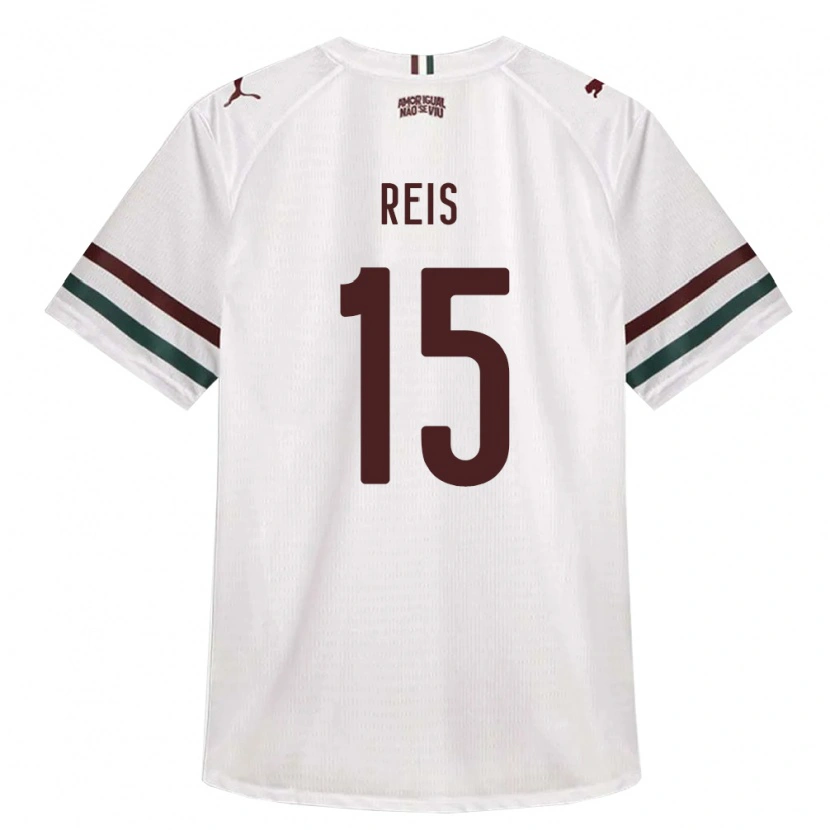 Danxen Kinderen Matheus Reis #15 Wit Groen Bordeaux Rood Uitshirt Uittenue 2026/27 T-Shirt