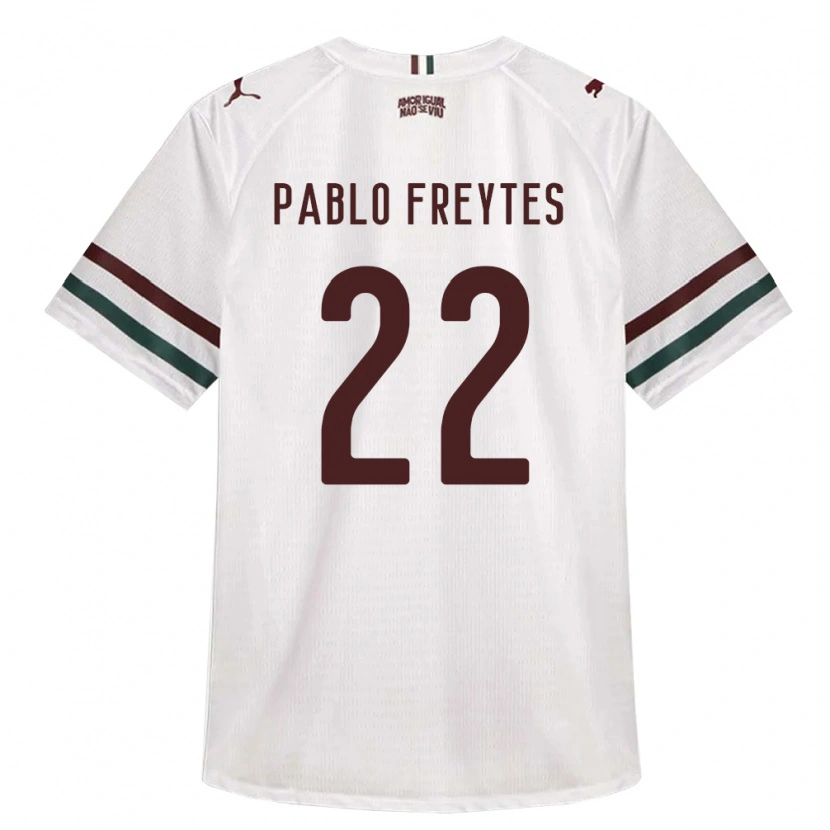 Danxen Kinderen Juan Pablo Freytes #22 Wit Groen Bordeaux Rood Uitshirt Uittenue 2026/27 T-Shirt