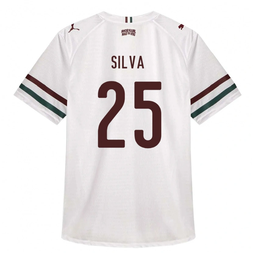 Danxen Kinderen Julia Silva #25 Wit Groen Bordeaux Rood Uitshirt Uittenue 2026/27 T-Shirt