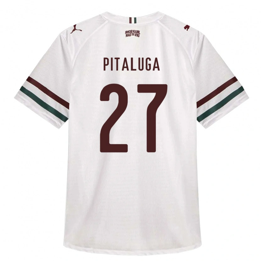 Danxen Kinderen Marcelo Pitaluga #27 Wit Groen Bordeaux Rood Uitshirt Uittenue 2026/27 T-Shirt