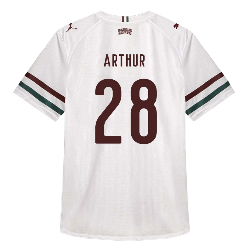 Danxen Kinderen Arthur #28 Wit Groen Bordeaux Rood Uitshirt Uittenue 2026/27 T-Shirt