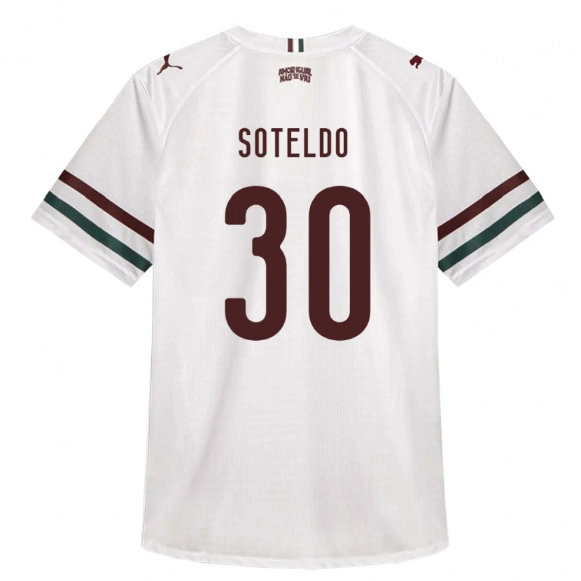 Danxen Kinderen Yeferson Soteldo #30 Wit Groen Bordeaux Rood Uitshirt Uittenue 2026/27 T-Shirt