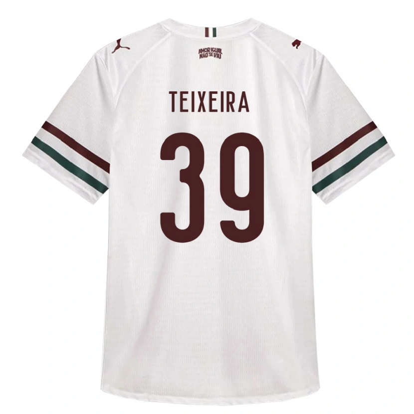 Danxen Kinderen Gabriel Teixeira #39 Wit Groen Bordeaux Rood Uitshirt Uittenue 2026/27 T-Shirt