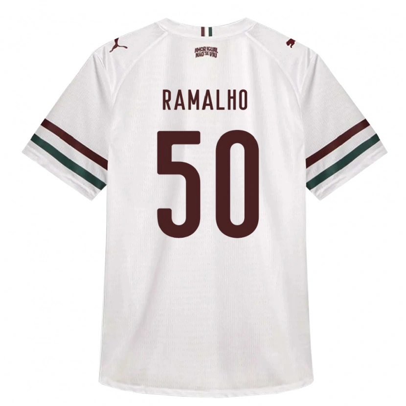 Danxen Kinderen Gustavo Ramalho #50 Wit Groen Bordeaux Rood Uitshirt Uittenue 2026/27 T-Shirt
