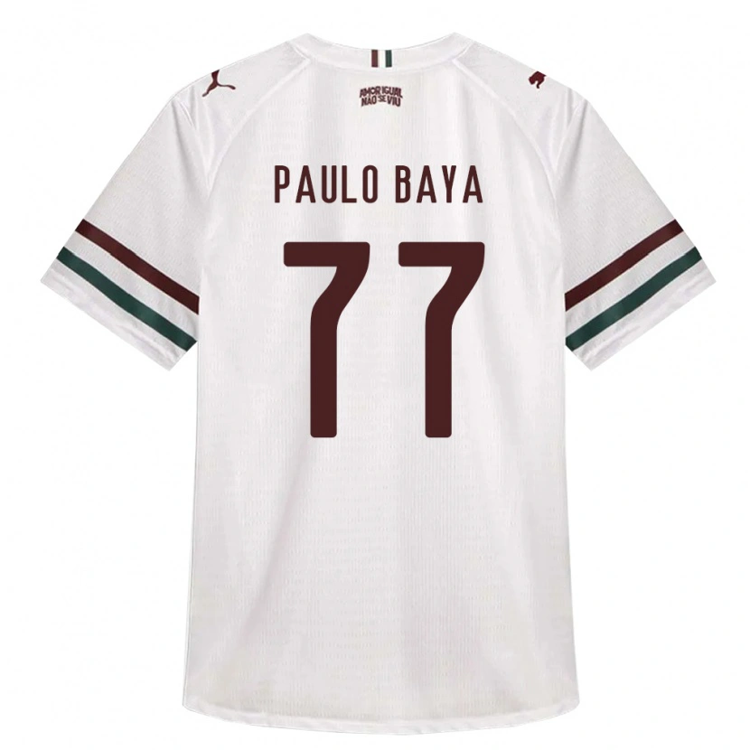 Danxen Kinderen Paulo Baya #77 Wit Groen Bordeaux Rood Uitshirt Uittenue 2026/27 T-Shirt