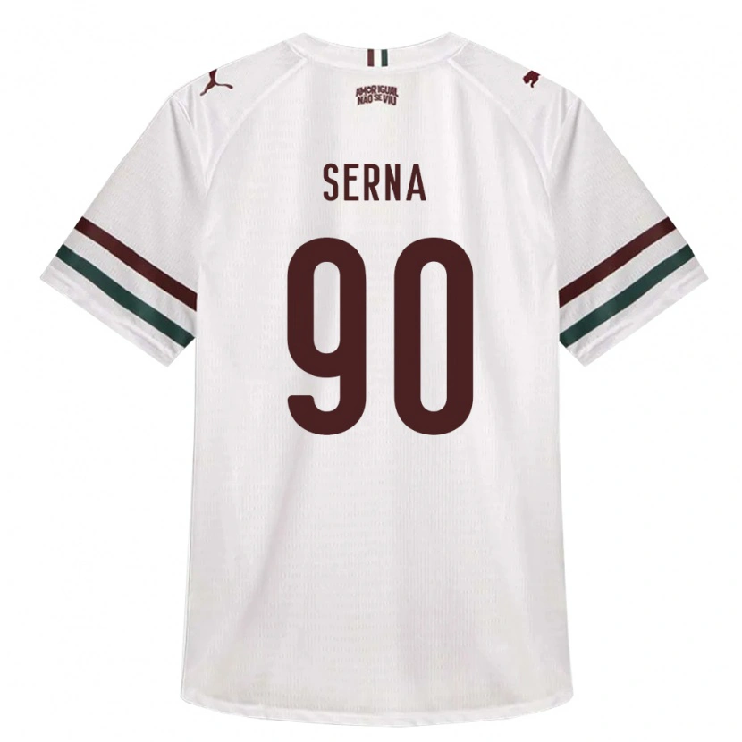 Danxen Kinderen Kevin Serna #90 Wit Groen Bordeaux Rood Uitshirt Uittenue 2026/27 T-Shirt