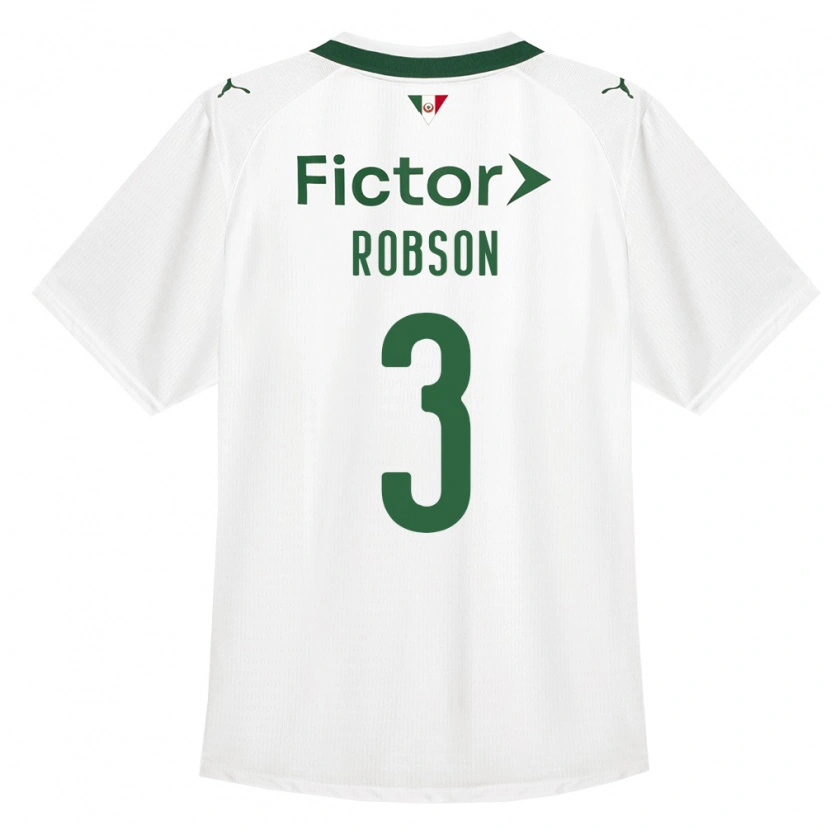 Danxen Kinderen Robson Fernandes Dos Santos #3 Groen Wit Uitshirt Uittenue 2026/27 T-Shirt