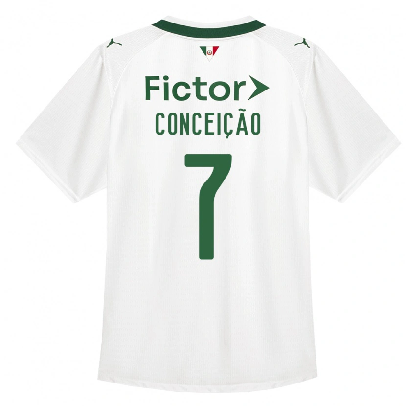 Danxen Kinderen Eduardo Conceição #7 Groen Wit Uitshirt Uittenue 2026/27 T-Shirt