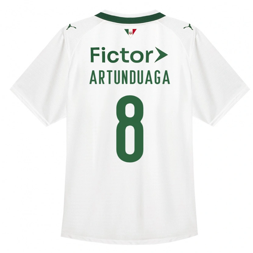 Danxen Kinderen Grover Artunduaga #8 Groen Wit Uitshirt Uittenue 2026/27 T-Shirt
