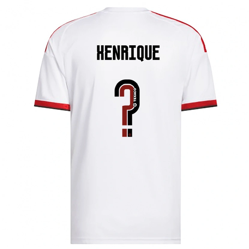 Danxen Kinderen Pedro Henrique #0 Wit Rood Zwart Uitshirt Uittenue 2026/27 T-Shirt