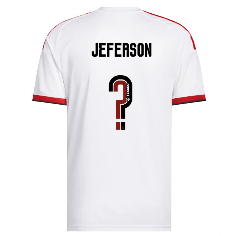 Danxen Kinderen Jeferson Pereira De Sousa #0 Wit Rood Zwart Uitshirt Uittenue 2026/27 T-Shirt