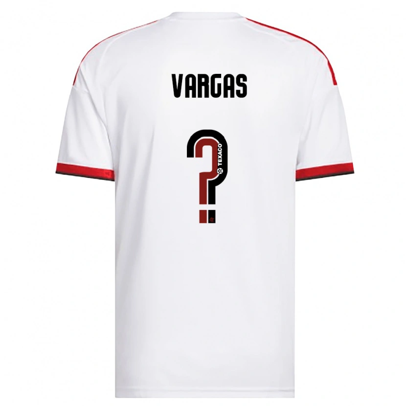 Danxen Kinderen Rafael Vargas #0 Wit Rood Zwart Uitshirt Uittenue 2026/27 T-Shirt