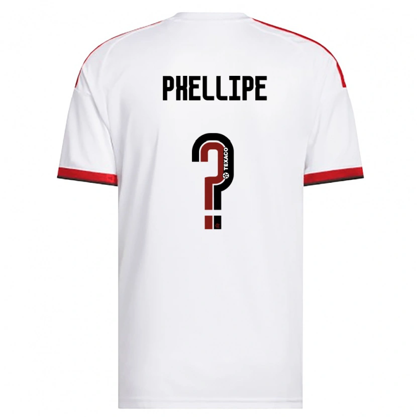 Danxen Kinderen Phellipe #0 Wit Rood Zwart Uitshirt Uittenue 2026/27 T-Shirt