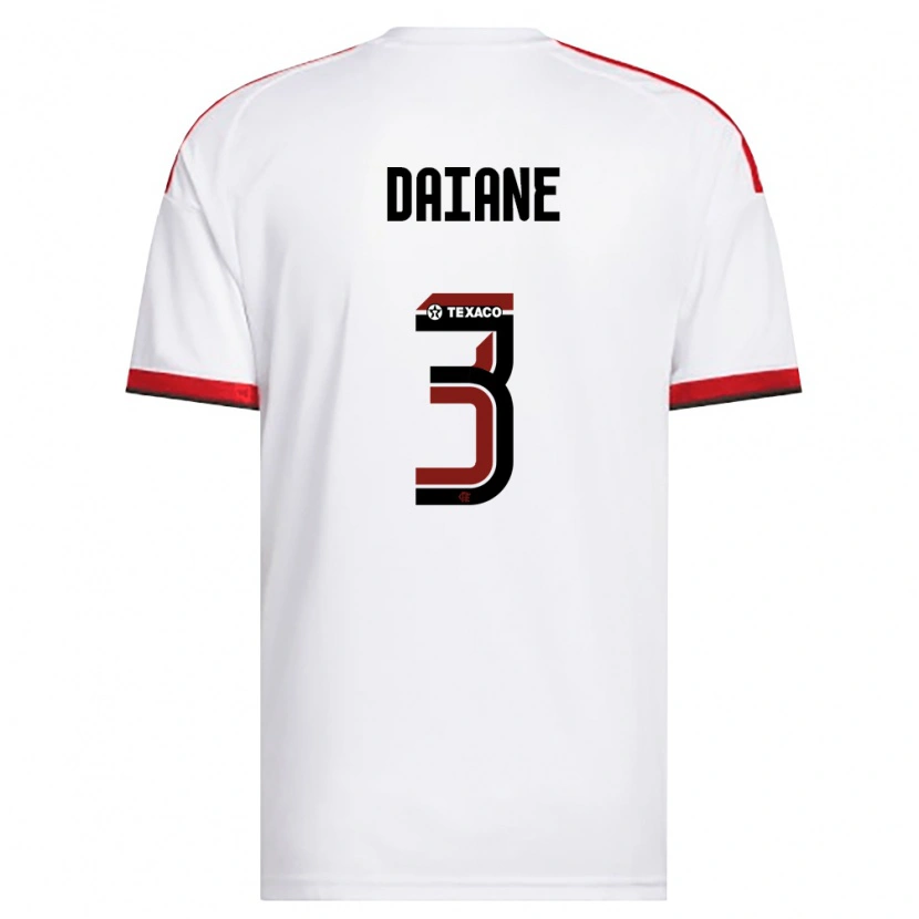 Danxen Kinderen Daiane #3 Wit Rood Zwart Uitshirt Uittenue 2026/27 T-Shirt