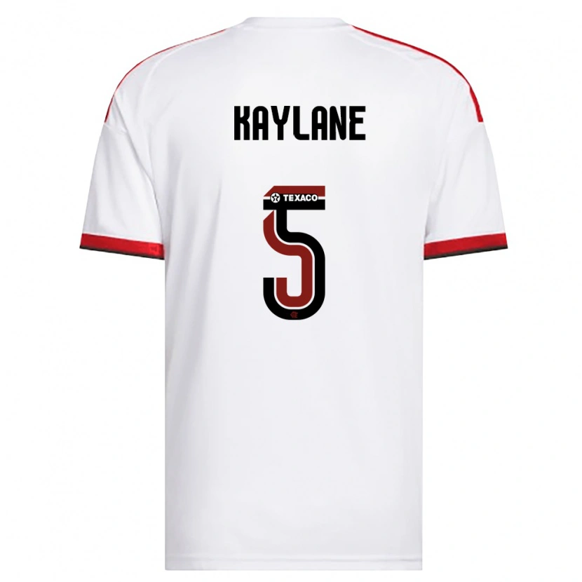 Danxen Kinderen Kaylane #5 Wit Rood Zwart Uitshirt Uittenue 2026/27 T-Shirt