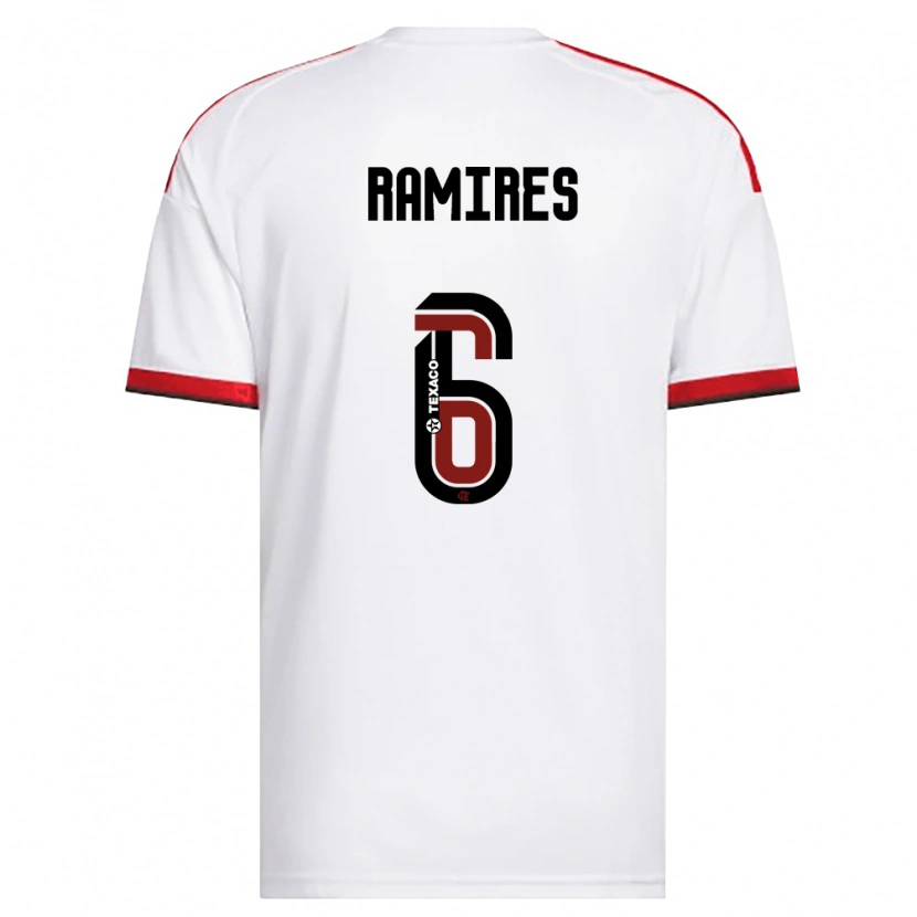 Danxen Kinderen Gustavo Rodrigues Nunes #6 Wit Rood Zwart Uitshirt Uittenue 2026/27 T-Shirt