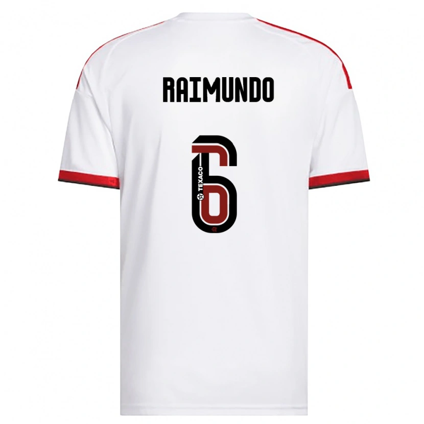 Danxen Kinderen Raimundo Ykaro Santos Silva #6 Wit Rood Zwart Uitshirt Uittenue 2026/27 T-Shirt