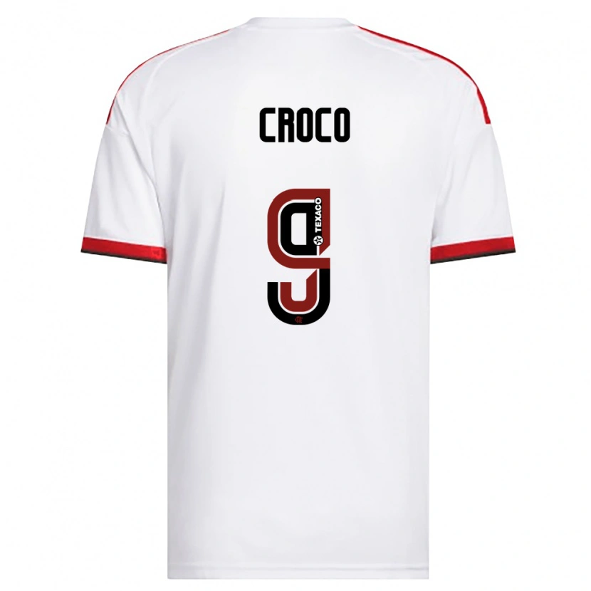 Danxen Kinderen Gabi Croco #9 Wit Rood Zwart Uitshirt Uittenue 2026/27 T-Shirt