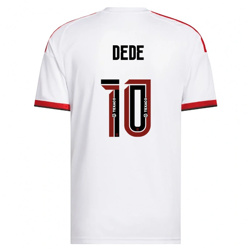Danxen Kinderen Andressa Dede #10 Wit Rood Zwart Uitshirt Uittenue 2026/27 T-Shirt