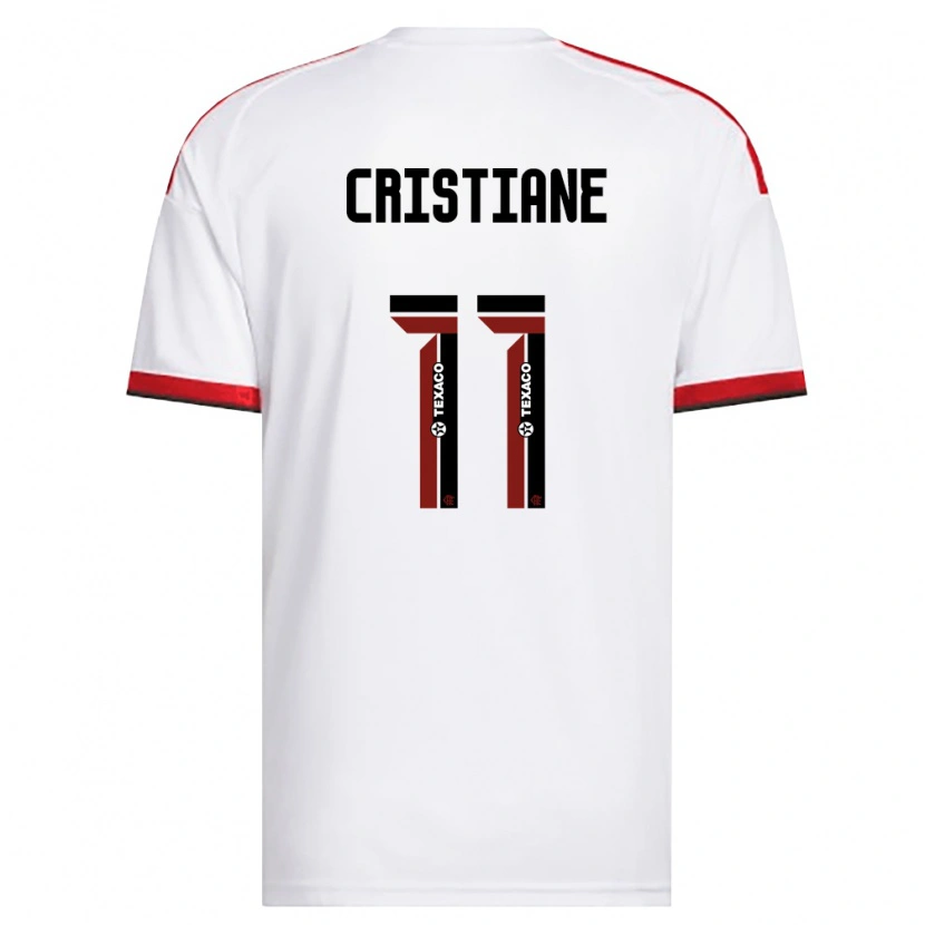 Danxen Kinderen Cristiane #11 Wit Rood Zwart Uitshirt Uittenue 2026/27 T-Shirt