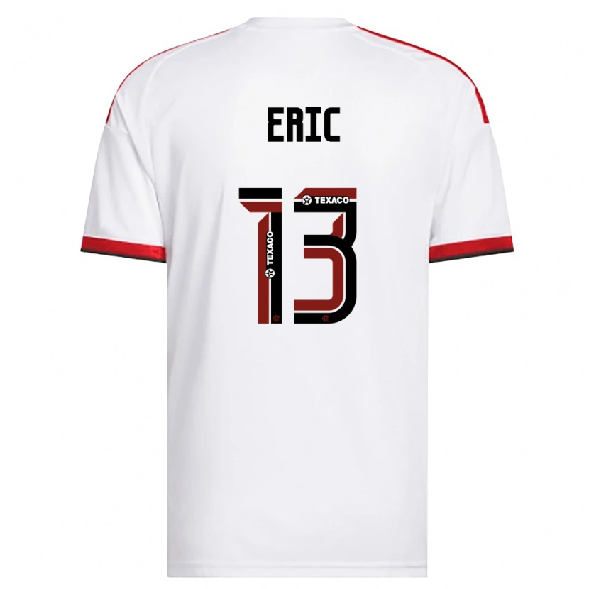 Danxen Kinderen Eric Trindade Dos Santos #13 Wit Rood Zwart Uitshirt Uittenue 2026/27 T-Shirt
