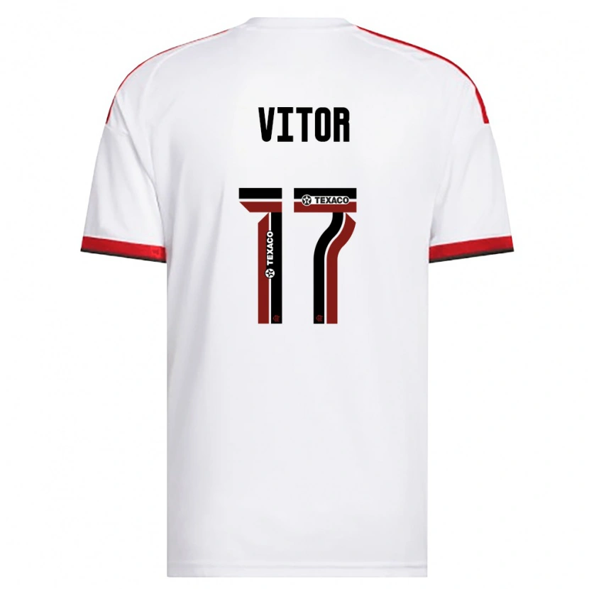 Danxen Kinderen João Vitor #17 Wit Rood Zwart Uitshirt Uittenue 2026/27 T-Shirt