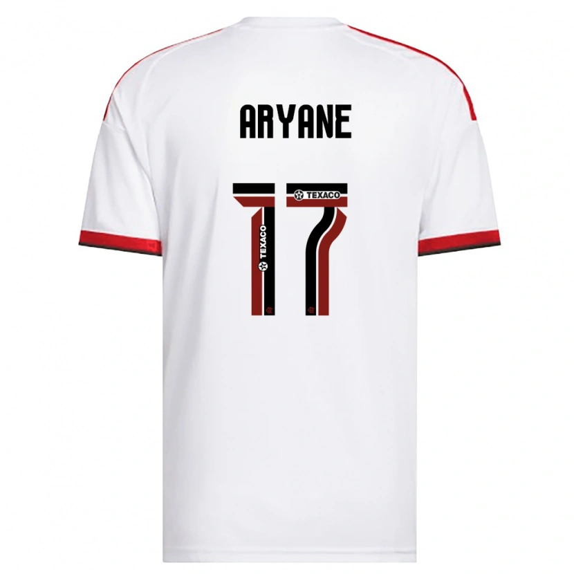 Danxen Kinderen Aryane #17 Wit Rood Zwart Uitshirt Uittenue 2026/27 T-Shirt