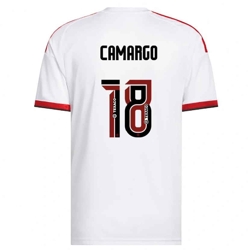 Danxen Kinderen João Camargo #18 Wit Rood Zwart Uitshirt Uittenue 2026/27 T-Shirt