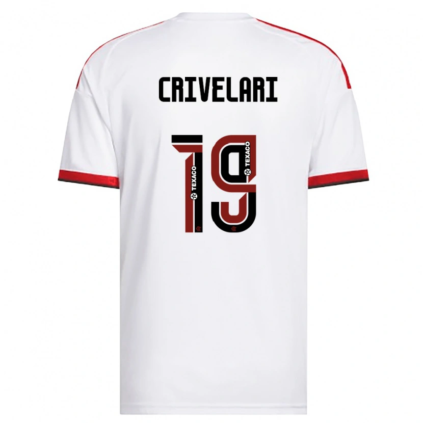 Danxen Kinderen Crivelari #19 Wit Rood Zwart Uitshirt Uittenue 2026/27 T-Shirt