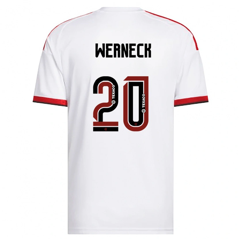 Danxen Kinderen Gabriel Werneck #20 Wit Rood Zwart Uitshirt Uittenue 2026/27 T-Shirt