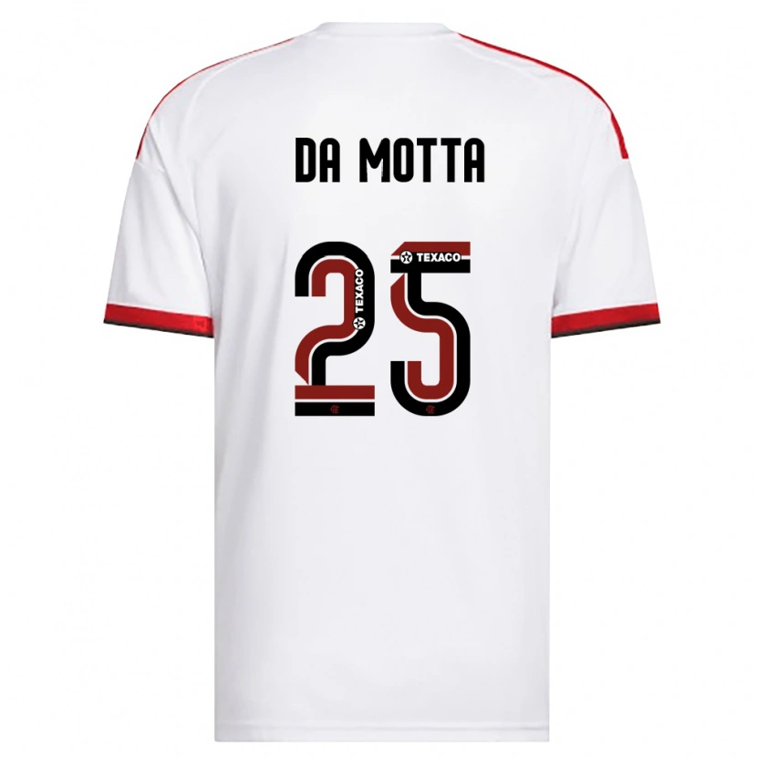 Danxen Kinderen Piris Da Motta #25 Wit Rood Zwart Uitshirt Uittenue 2026/27 T-Shirt