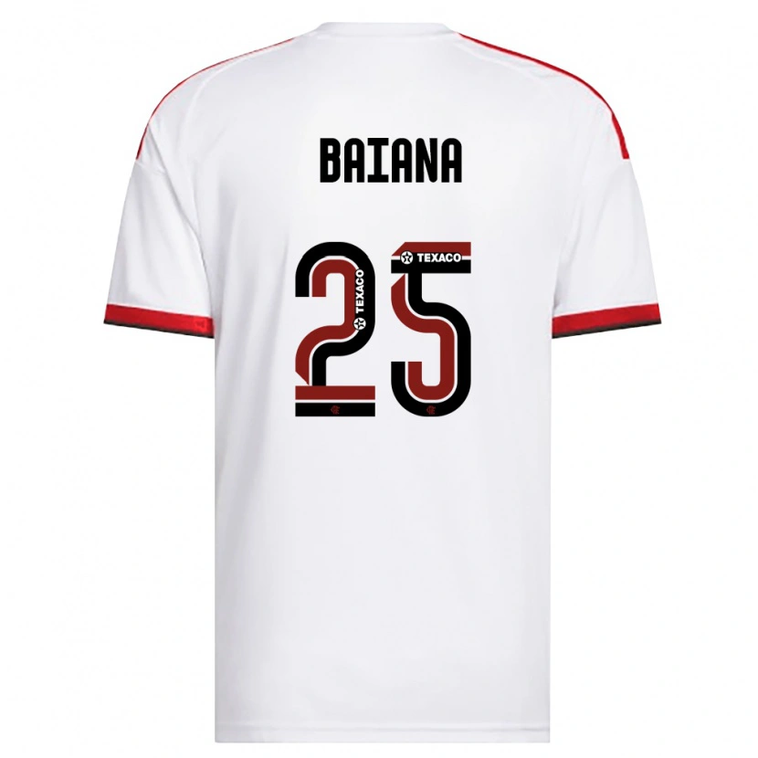 Danxen Kinderen Larissa Baiana #25 Wit Rood Zwart Uitshirt Uittenue 2026/27 T-Shirt