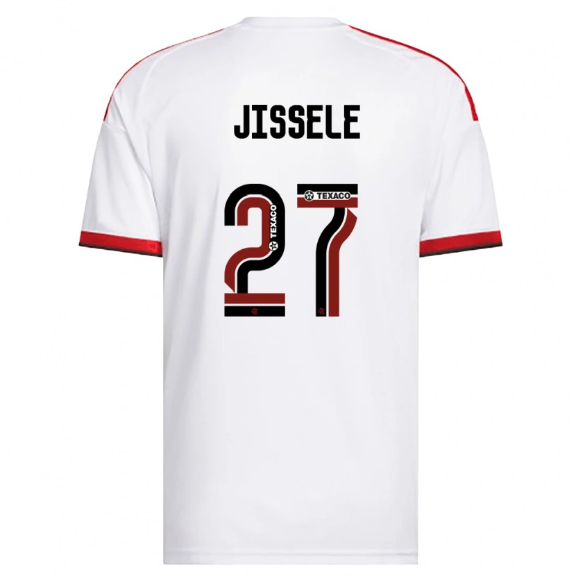 Danxen Kinderen Jissele #27 Wit Rood Zwart Uitshirt Uittenue 2026/27 T-Shirt