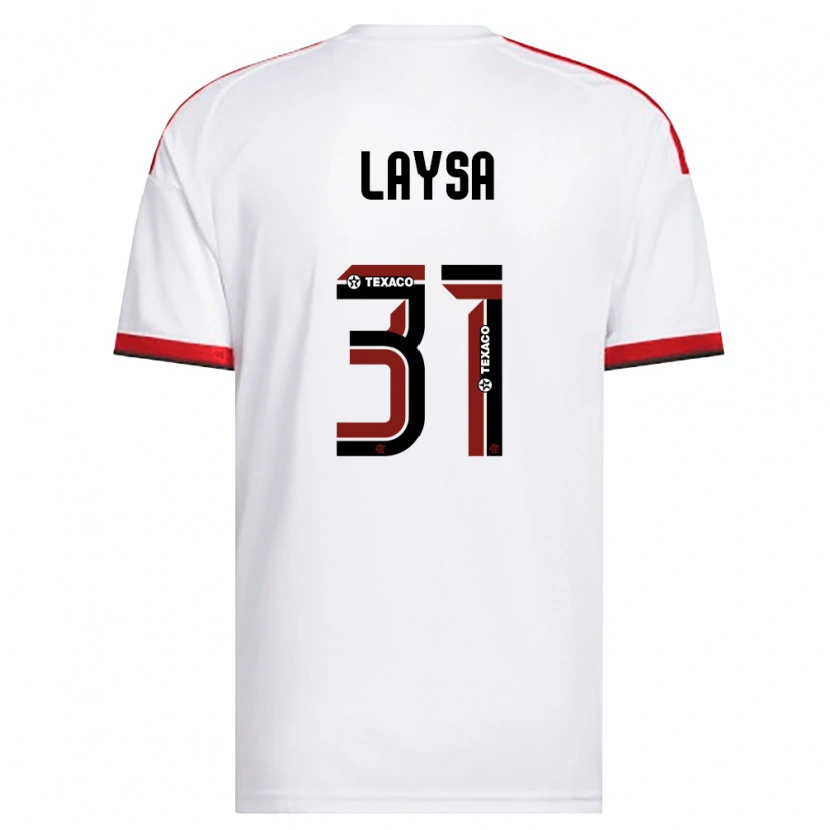 Danxen Kinderen Laysa #31 Wit Rood Zwart Uitshirt Uittenue 2026/27 T-Shirt