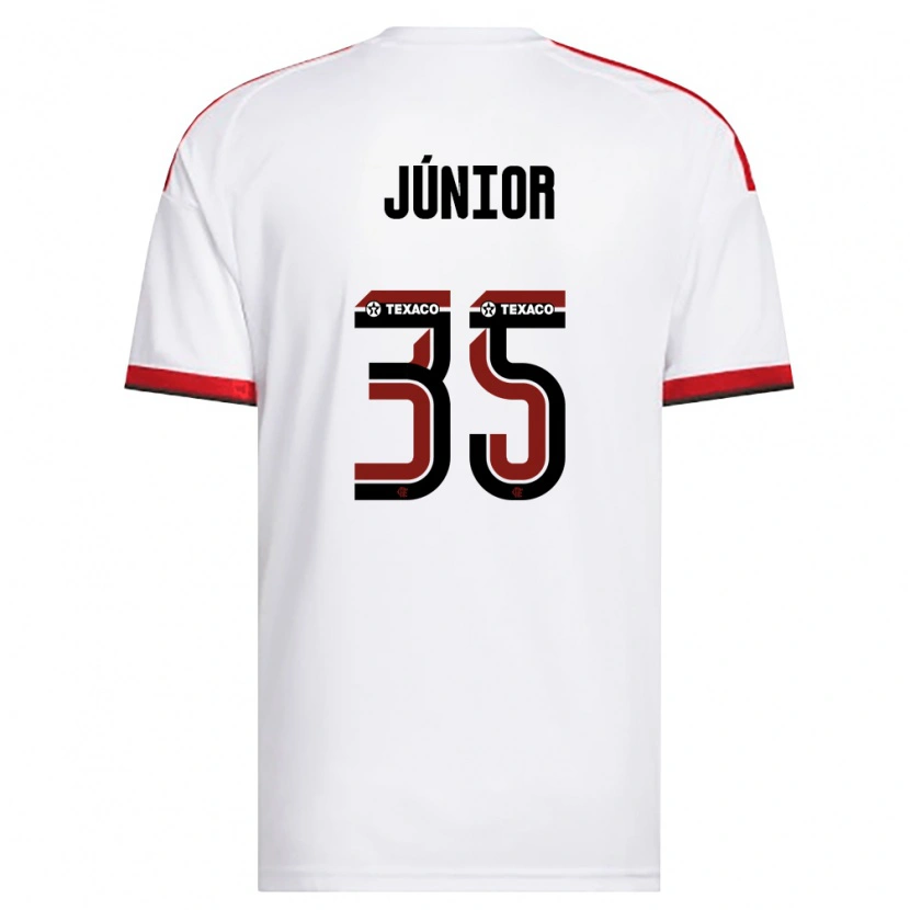 Danxen Kinderen Kaylaine Júnior #35 Wit Rood Zwart Uitshirt Uittenue 2026/27 T-Shirt