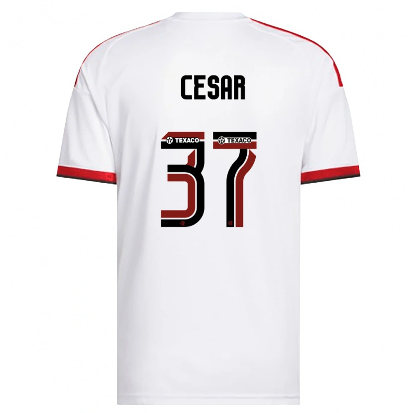 Danxen Kinderen Cesar #37 Wit Rood Zwart Uitshirt Uittenue 2026/27 T-Shirt