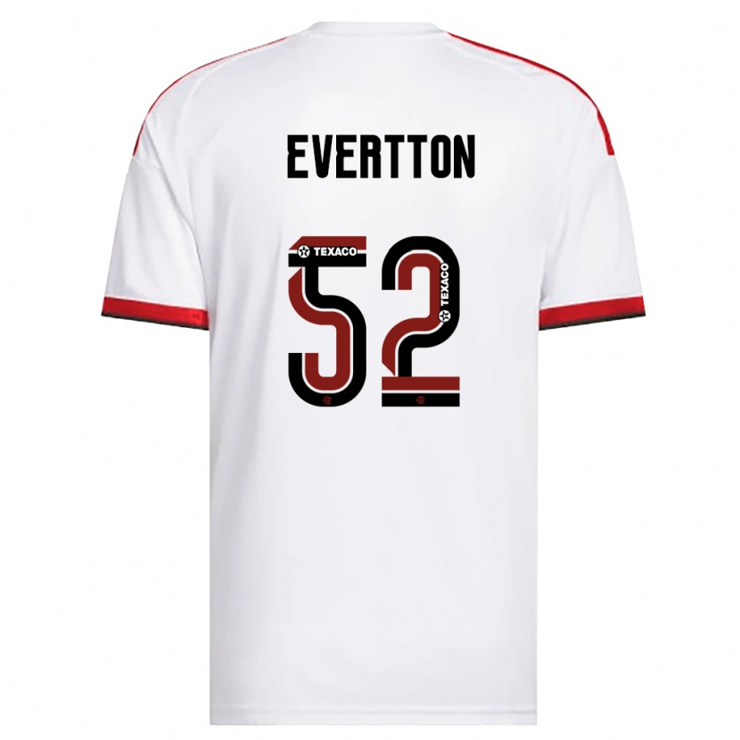 Danxen Kinderen Evertton Araújo #52 Wit Rood Zwart Uitshirt Uittenue 2026/27 T-Shirt