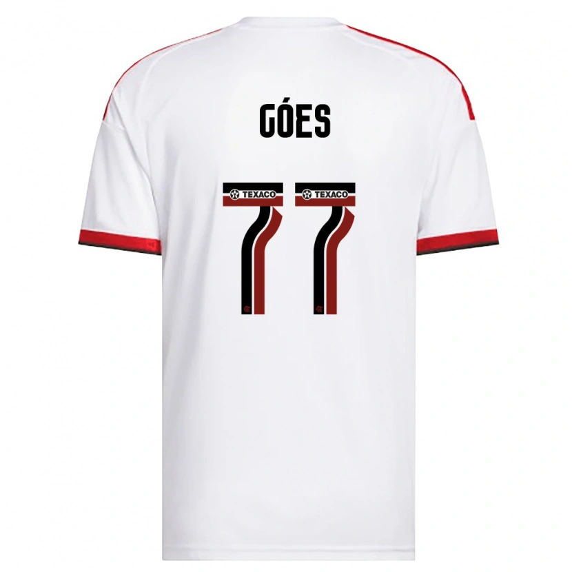 Danxen Kinderen Johnny Góes #77 Wit Rood Zwart Uitshirt Uittenue 2026/27 T-Shirt