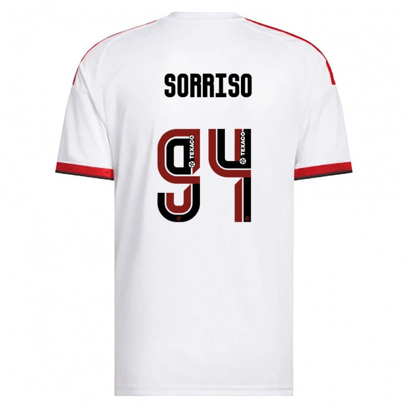 Danxen Kinderen Sorriso #94 Wit Rood Zwart Uitshirt Uittenue 2026/27 T-Shirt