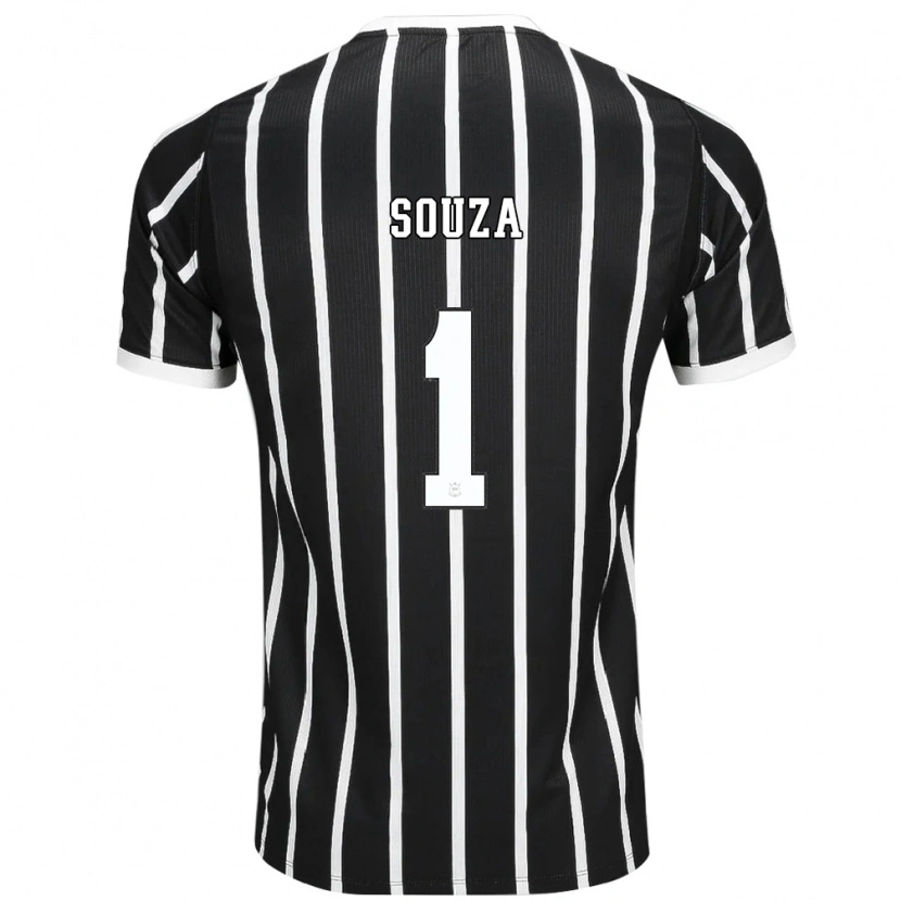 Danxen Kinderen Hugo Souza #1 Zwart Wit Rood Uitshirt Uittenue 2026/27 T-Shirt