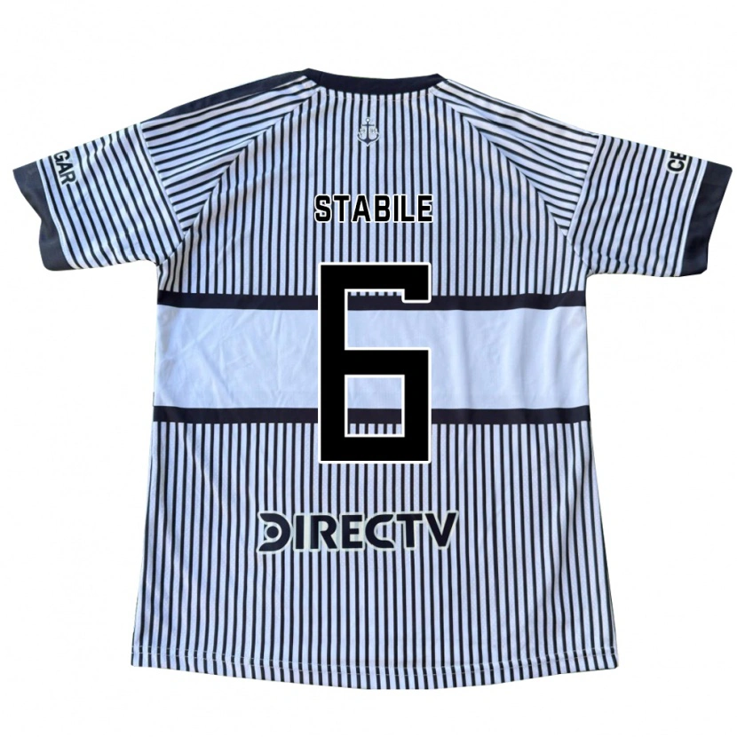 Danxen Kinderen Eliana Stabile #6 Wit Zwart Geel Uitshirt Uittenue 2026/27 T-Shirt