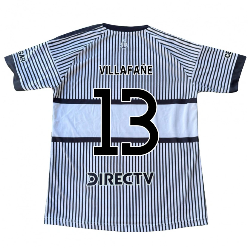 Danxen Kinderen Thomás Villafañe #13 Wit Zwart Geel Uitshirt Uittenue 2026/27 T-Shirt