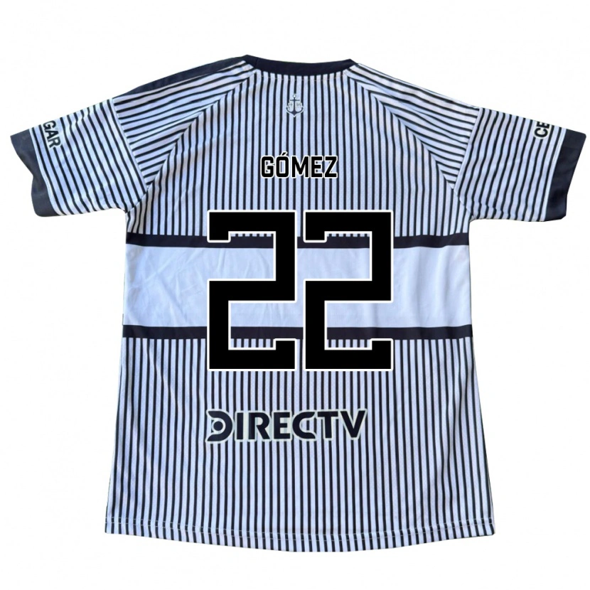 Danxen Kinderen Luciano Gómez #22 Wit Zwart Geel Uitshirt Uittenue 2026/27 T-Shirt