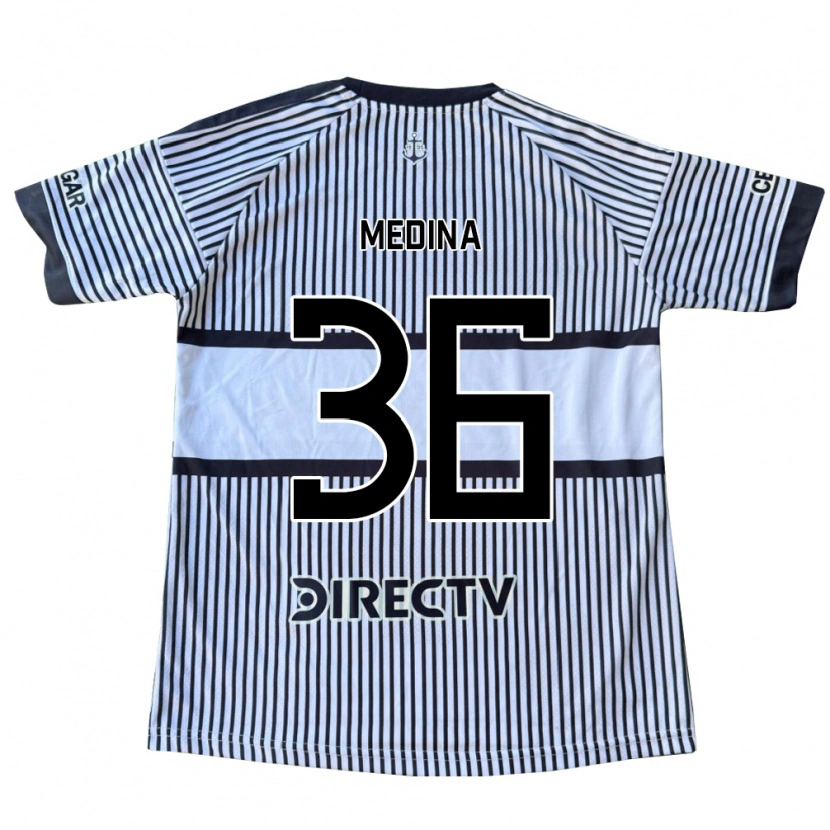 Danxen Kinderen Cristian Medina #36 Wit Zwart Geel Uitshirt Uittenue 2026/27 T-Shirt