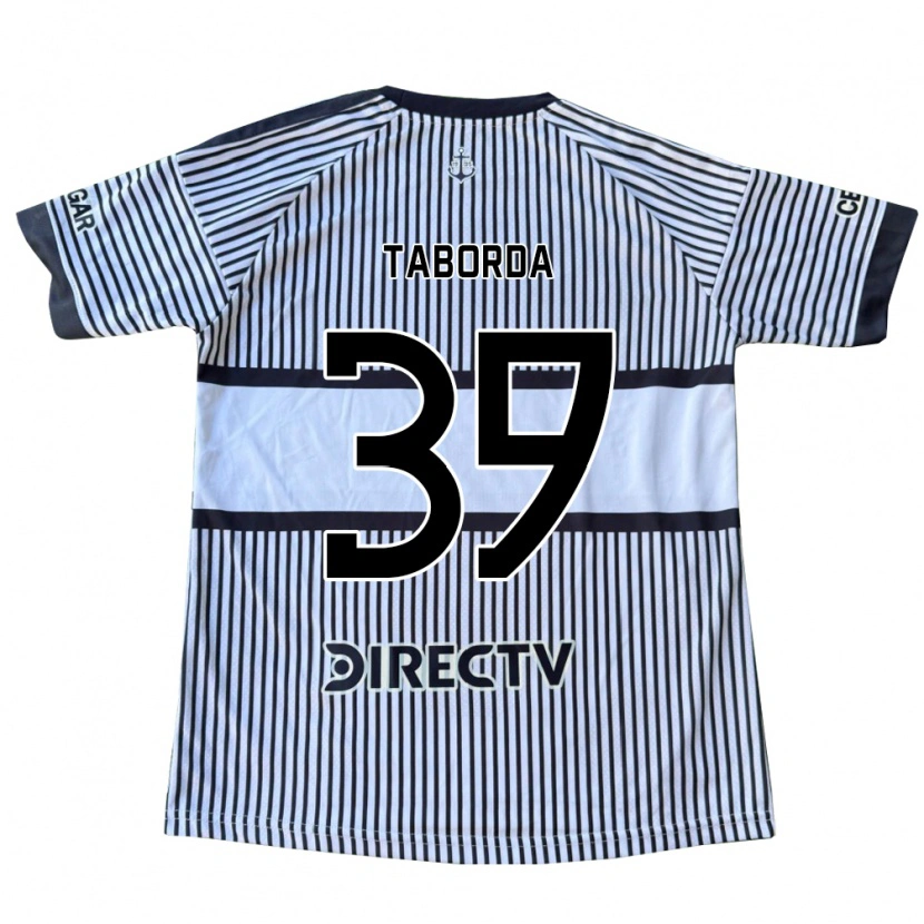 Danxen Kinderen Vicente Taborda #39 Wit Zwart Geel Uitshirt Uittenue 2026/27 T-Shirt