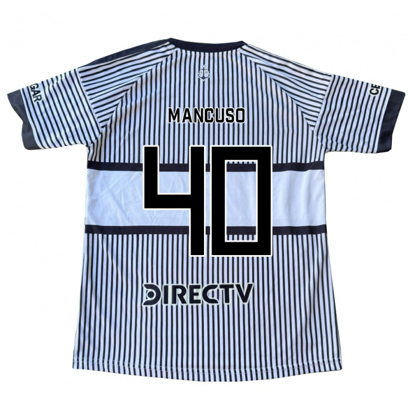Danxen Kinderen Eros Mancuso #40 Wit Zwart Geel Uitshirt Uittenue 2026/27 T-Shirt