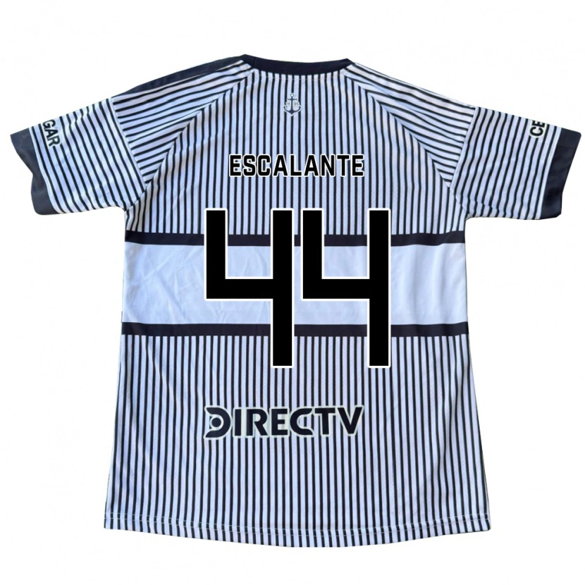 Danxen Kinderen Israel Escalante #44 Wit Zwart Geel Uitshirt Uittenue 2026/27 T-Shirt
