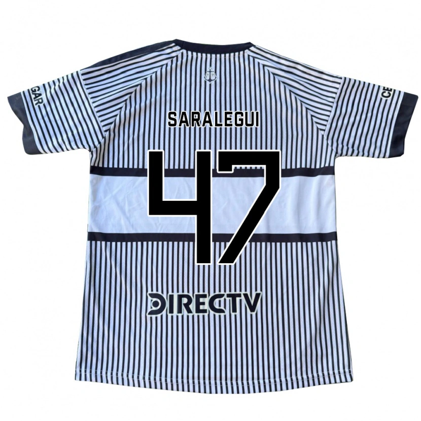 Danxen Kinderen Jabes Saralegui #47 Wit Zwart Geel Uitshirt Uittenue 2026/27 T-Shirt