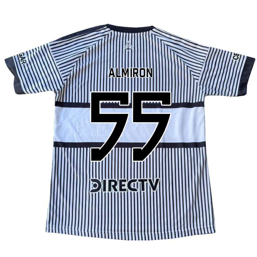Danxen Kinderen Ezequiel Almiron #55 Wit Zwart Geel Uitshirt Uittenue 2026/27 T-Shirt